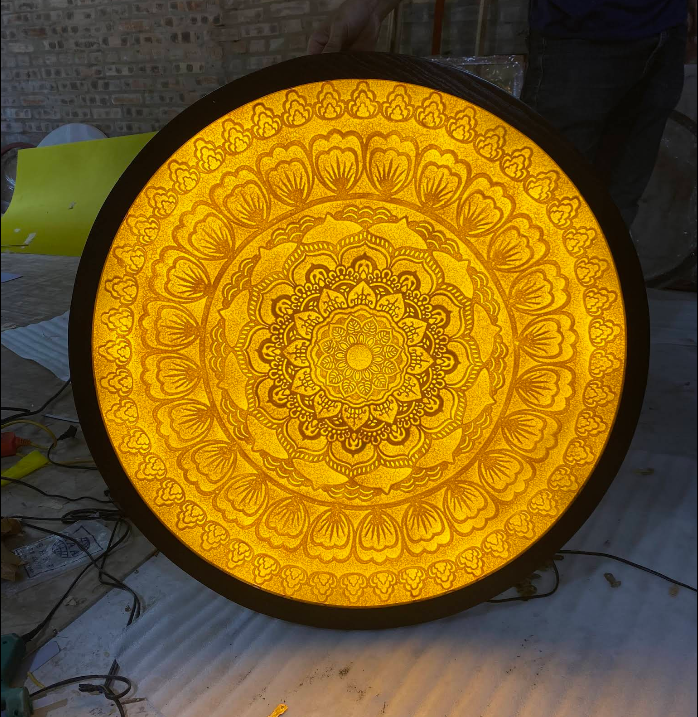 Bộ 3 Đèn LED Hào Quang Phật 50cm